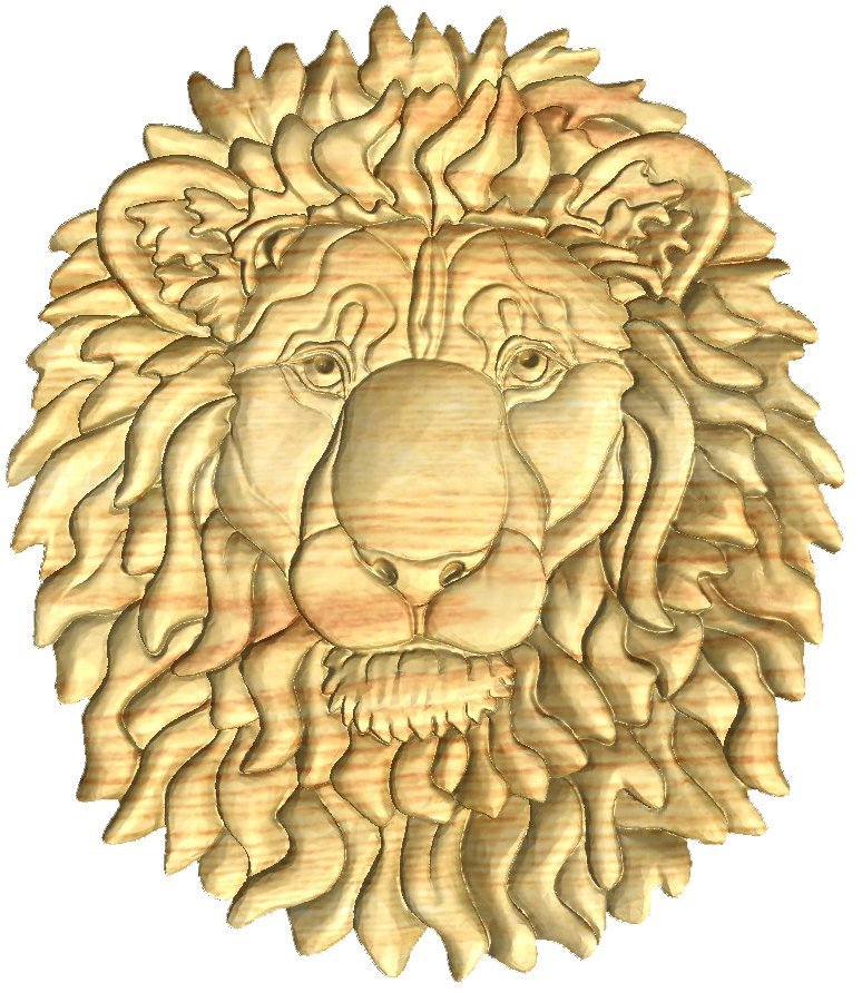 .STL Style A Raised Lion Head