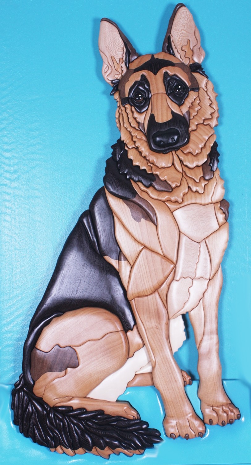 German Shepherd Sitting LIfesize