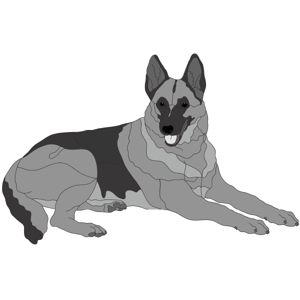 German Shepherd Laying PDF Download