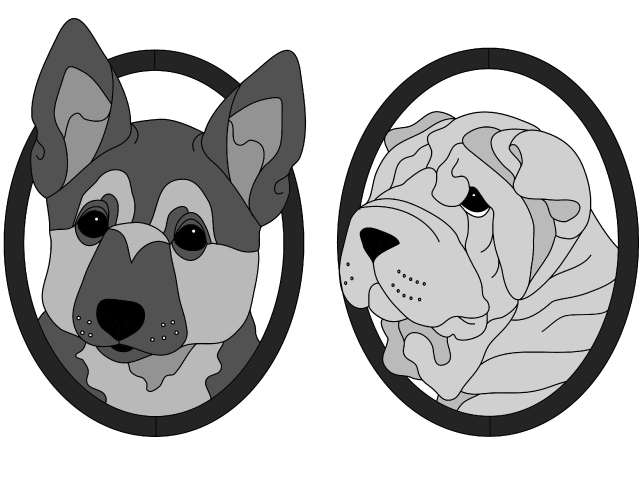 German Shepherd &amp; Shar Pei Puppy Heads PDF Download