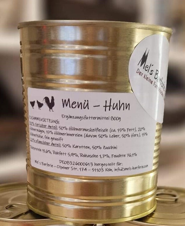 Menü Huhn, 800g - Mel´s Barferie