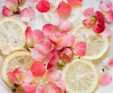 Huile de massage rose et citron visage et corps 1 litre