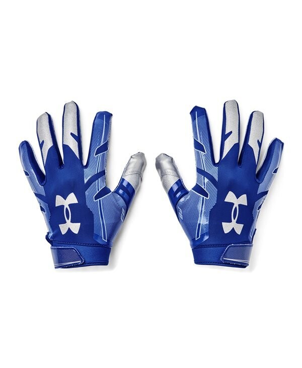 UA F8 Receiver Gloves, Blue