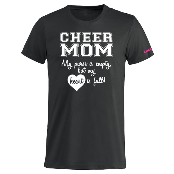 Cheer Mom Heart T-Shirt
