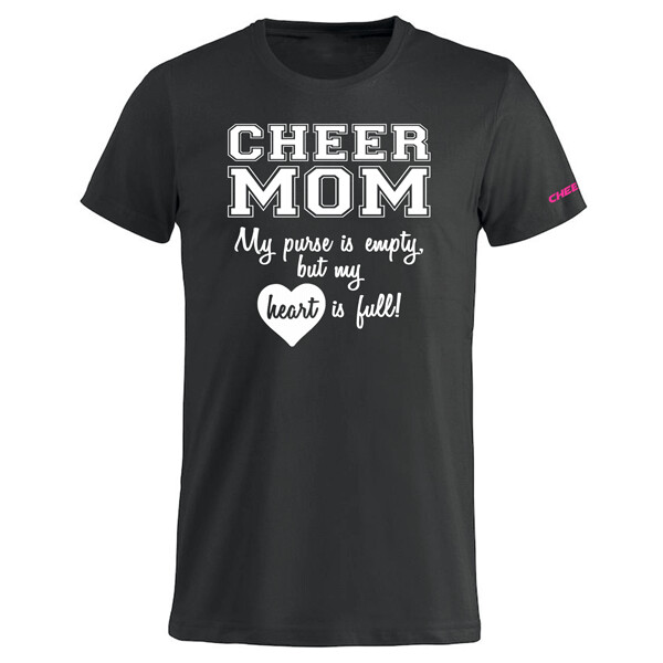 Cheer Mom Heart T-Shirt