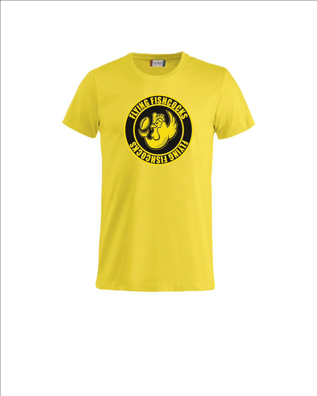 Musta Fishcocks T-paita Keltainen