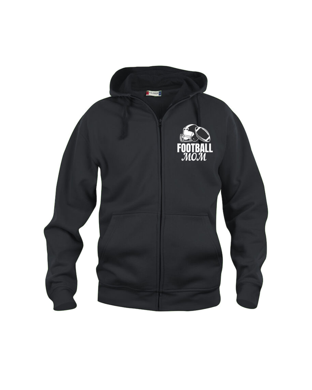Football Mom huppari vetuketjulla