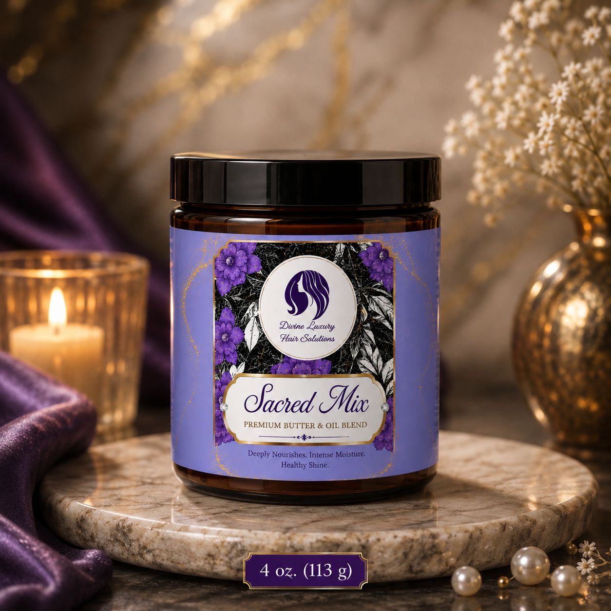 Divine Luxury Hair Solutions - Sacred Mix: 4 oz.