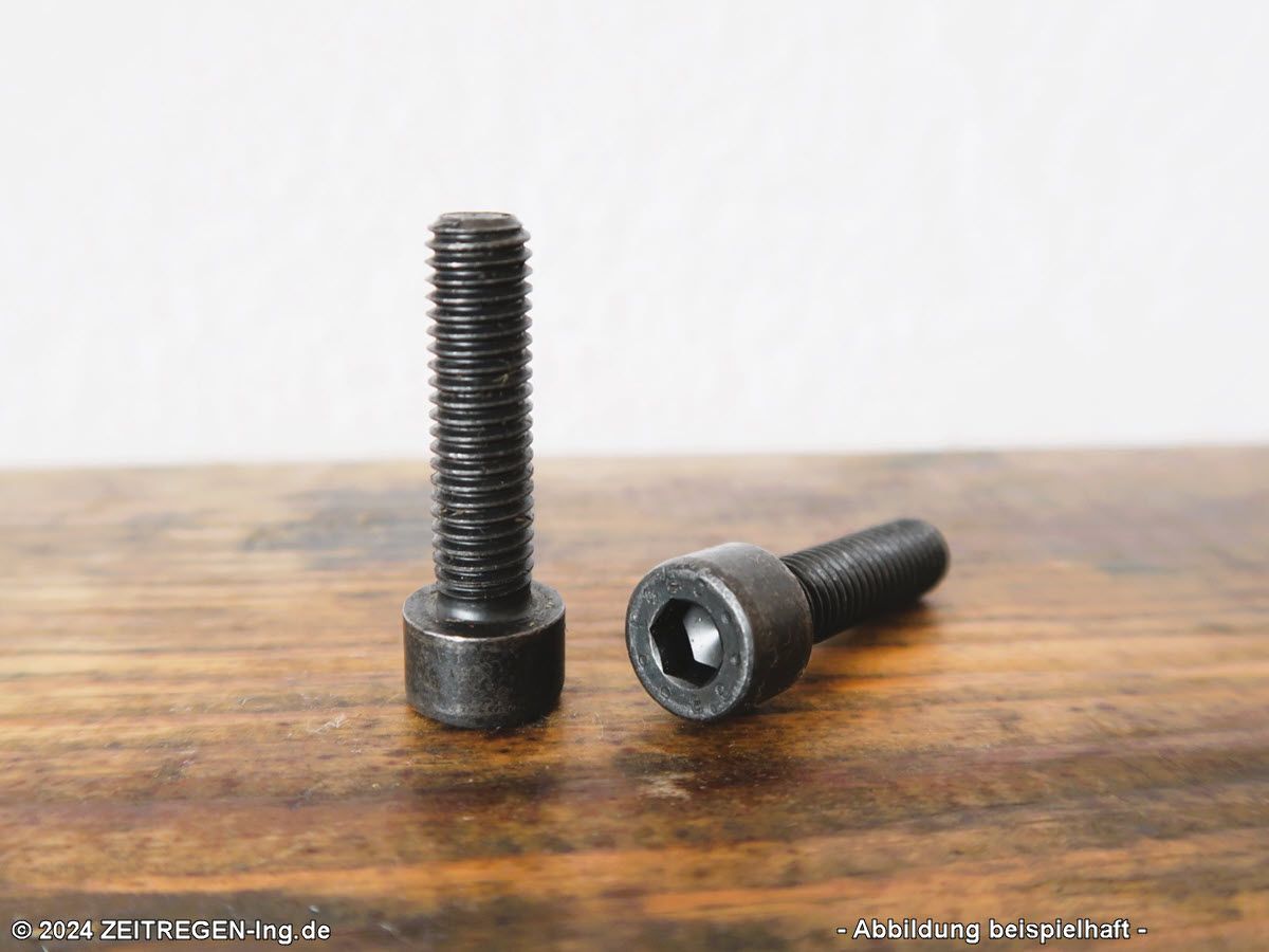 Zwei Zylinderschrauben mit Innensechskant ISO 4762 - M8 x 30 - 8.8 Stahl blank