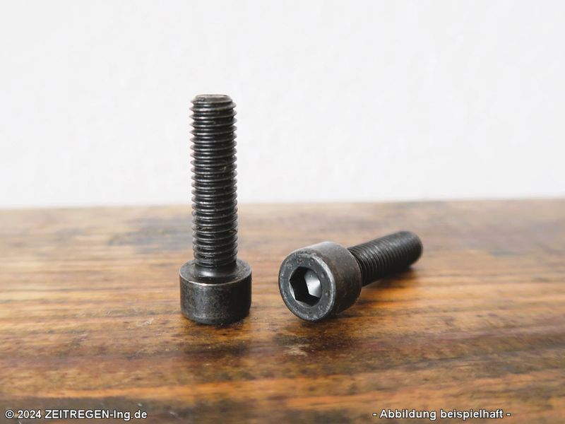 Zwei Zylinderschrauben mit Innensechskant ISO 4762 - M8 x 30 - 8.8 Stahl blank