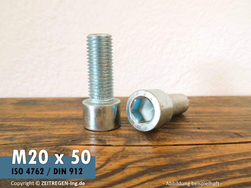 Zwei Zylinderschrauben mit Innensechskant auf einer Werkbank
