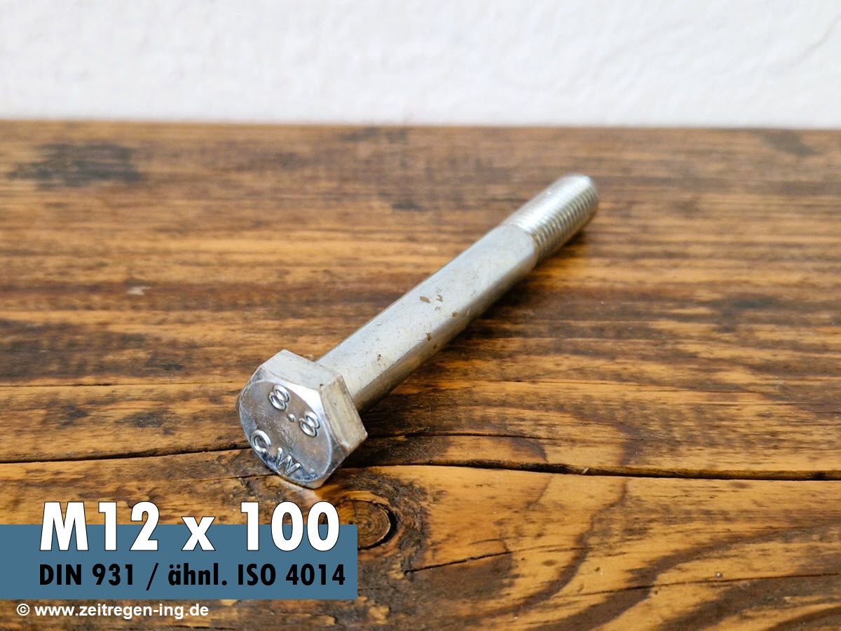 Sechskant-Kopf von 12 mm Schraube mit Schaft