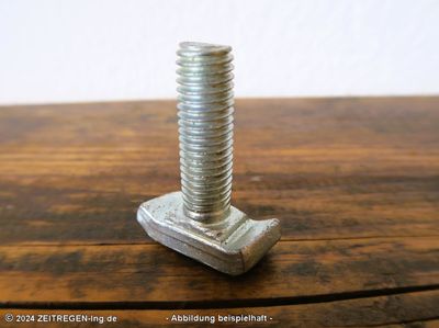 Halfenschraube für Profile Typ 40/22 - M12 x 40 - 4.6 Stahl verzinkt Halfen-Schraube Hakenkopf Typ 40/22 M12 x 40 - 4.6 Stahl verzinkt