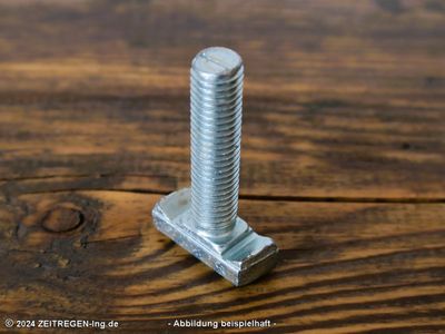 Halfenschraube für Profile Typ 40/22 - M12 x 50 - 4.6 Stahl verzinkt Halfen-Schraube Hakenkopf Typ 40/22 M12 x 50 - 4.6 Stahl verzinkt