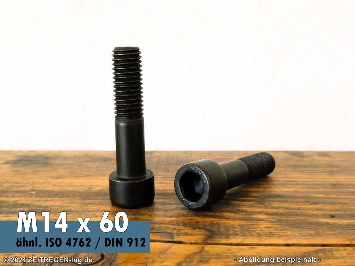 Zwei Zylinderschrauben Innensechskant INKA - M14 x 60 - 8G