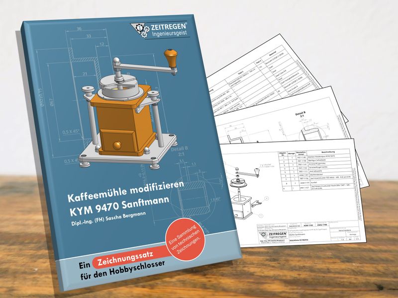 Zeichnungssatz zur Modifizierung der KYM 9470 Kaffeemühle