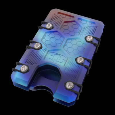 2.5 Titanium Wallet Flame Treated