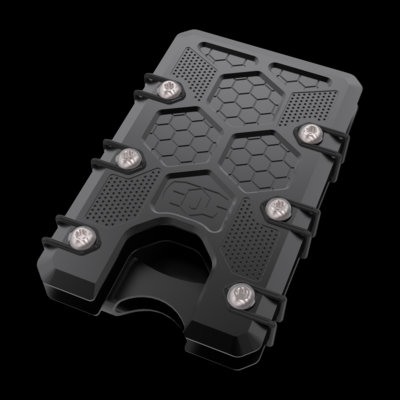 2.5 Titanium Wallet Black Cerakote with deep carry clip