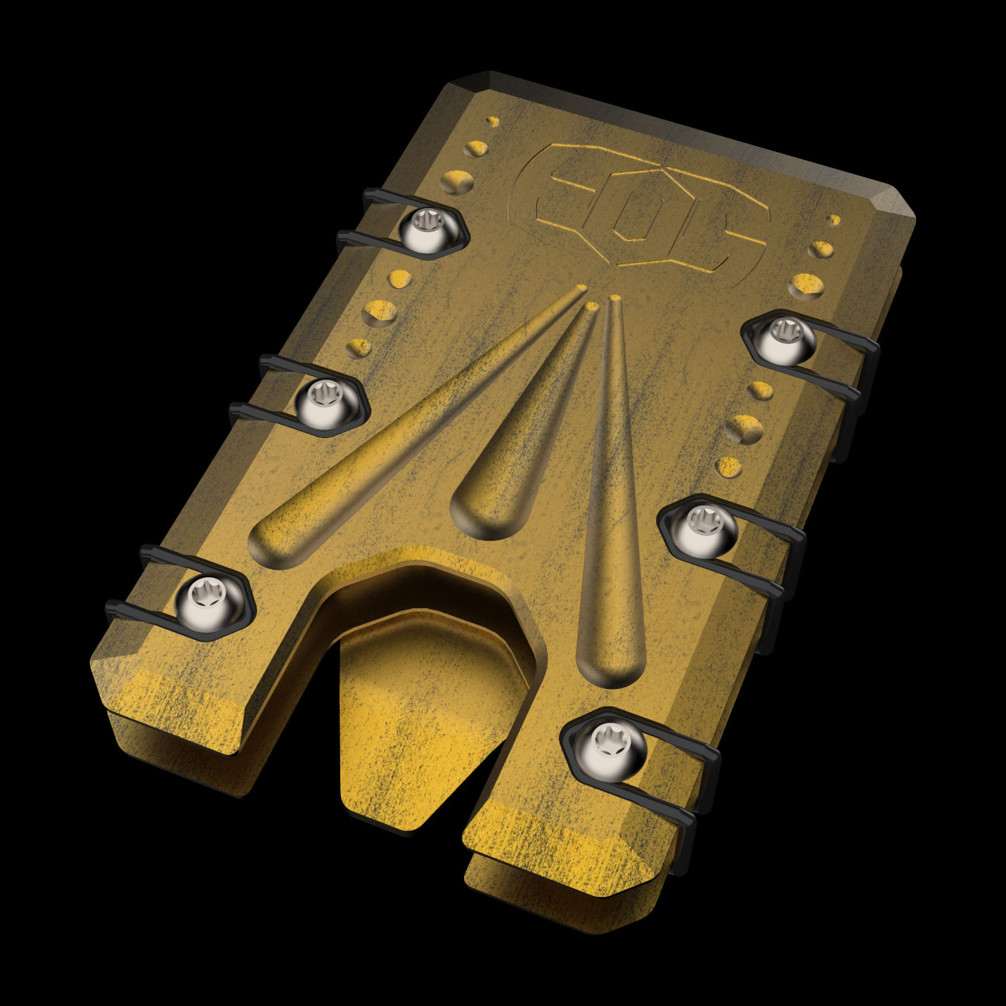 2.0 Titanium Wallet Black/Gold Battleworn Cerakote