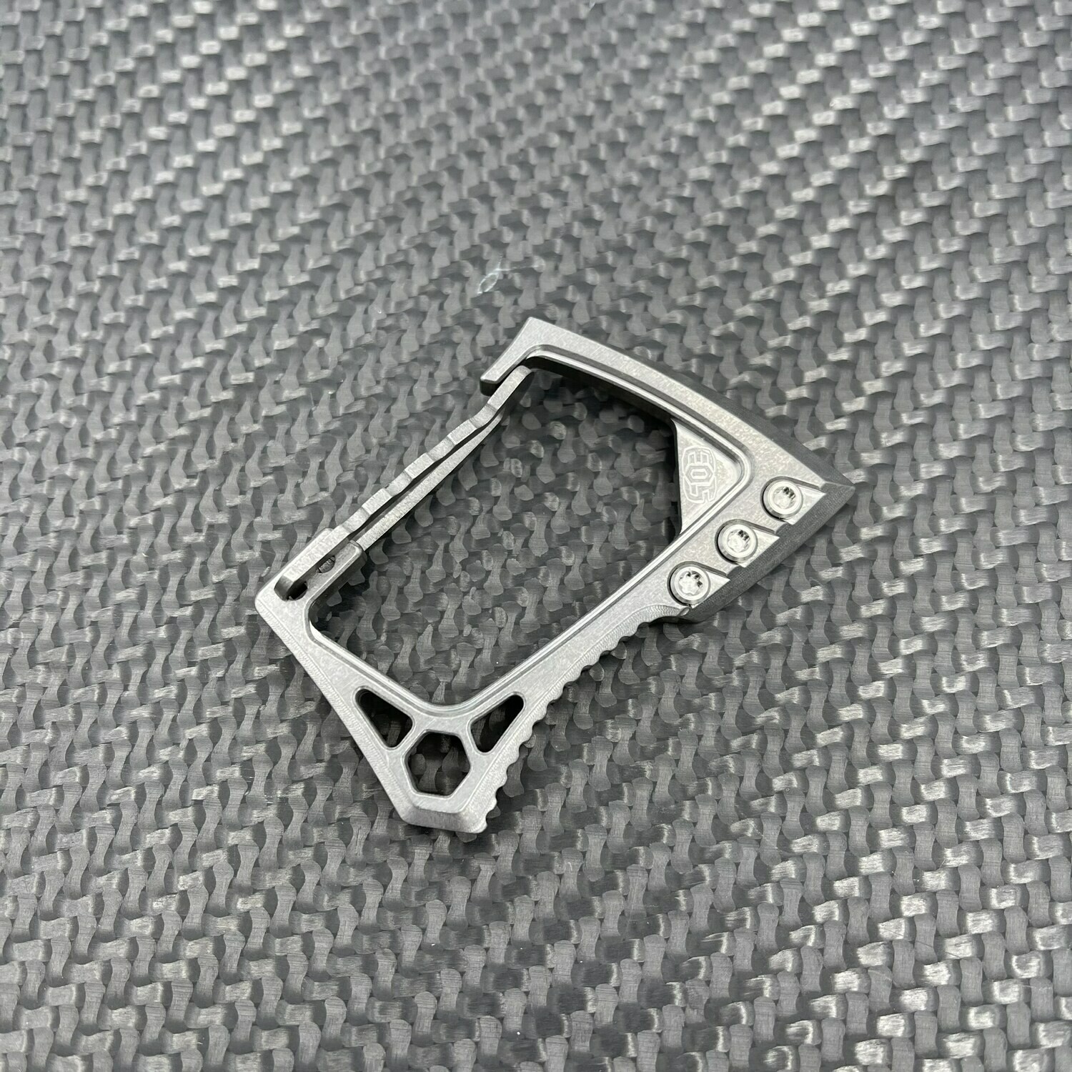 Titanium Carabiner, Finish: Stonewashed