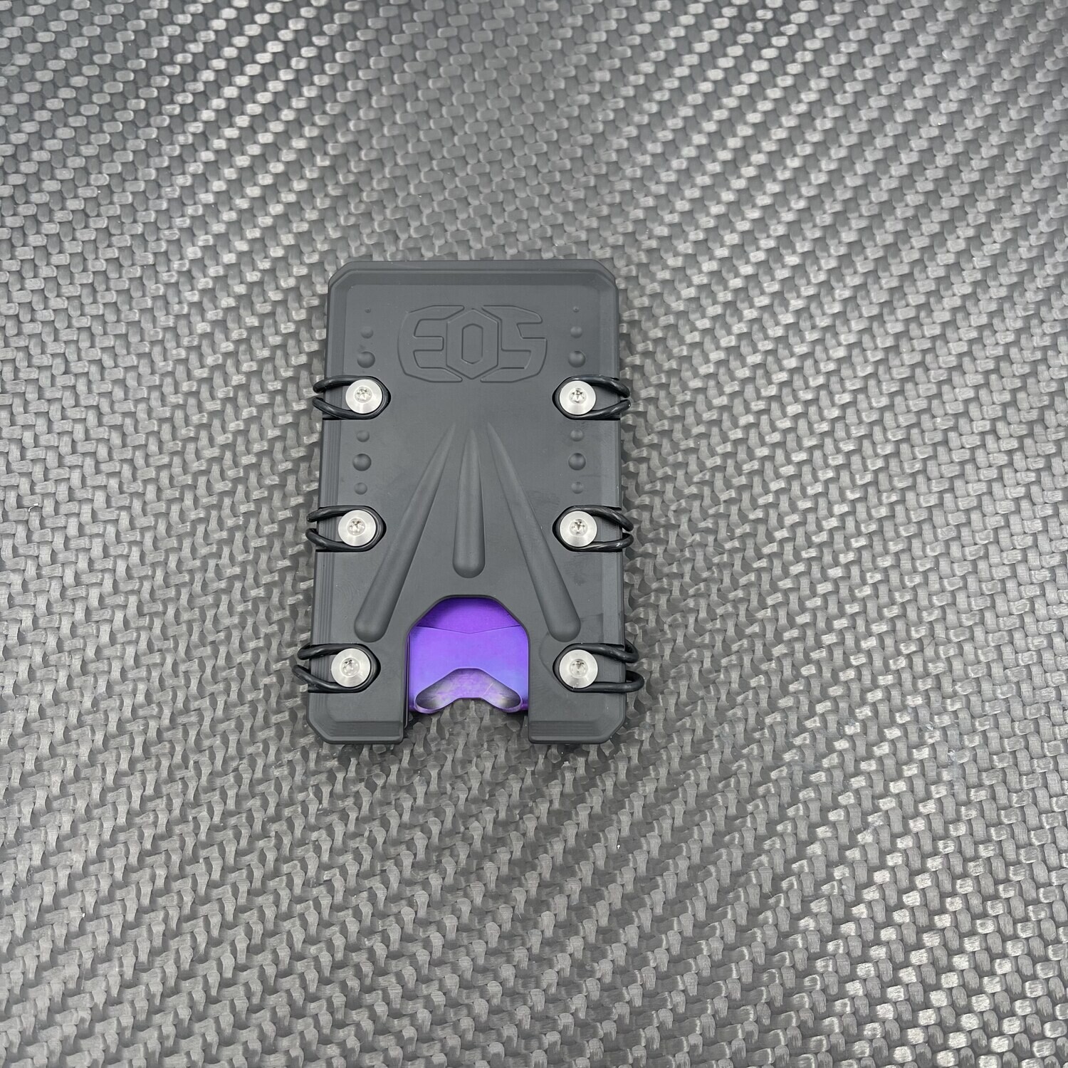 2.0 Titanium Wallet Black / Purple Deep Carry Money Clip