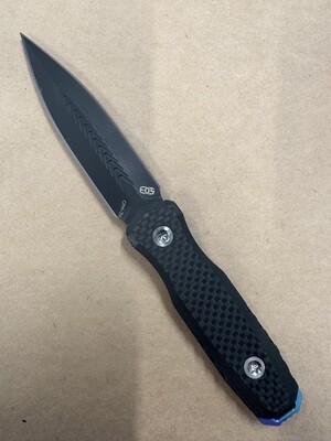 Mini Thresher Black with Carbon Fiber /Blue Knuck