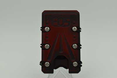 2.0 Titanium wallet Black/Red Battleworn with Deep Carry Clip