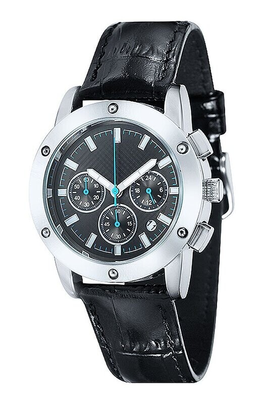 Sportlicher Armbanduhr Chronograph Ø 38mm Metall Leder
