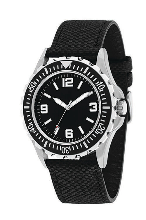 Günstige XXL-Armbanduhr Ø 44mm Metall Leder