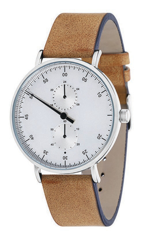 Minimalistische Armbanduhr Ø 42mm Metall Leder