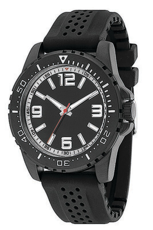 Sportliche Armbanduhr Ø 40mm Metall Silikonarmband
