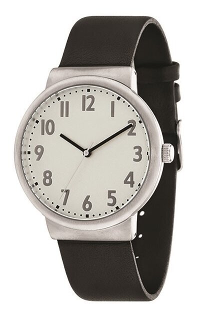 Moderne Werbeuhr Ø 40mm Metall Leder