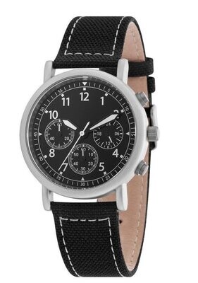 Schöner Armbanduhr-Chronograph Ø 39mm Metall Leder