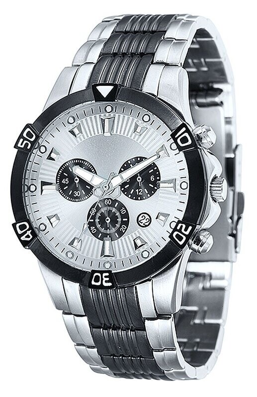 Luxus Chronograph, Swiss-Parts Ø 42mm Edelstahl