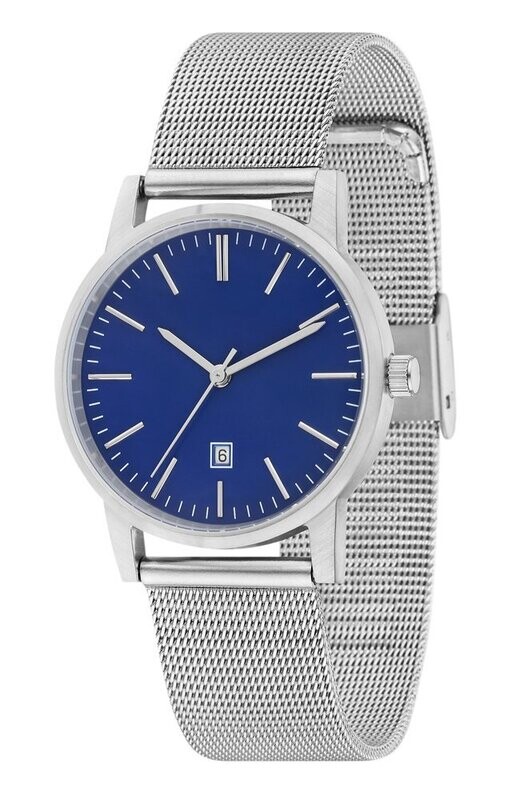Auffallend schöne Damenuhr Ø 34mm Edelstahl Meshband