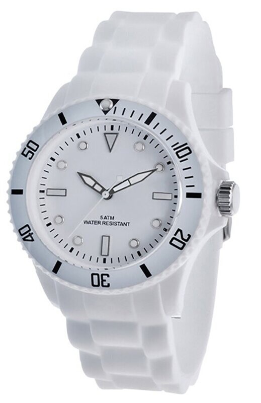 Trendige Werbeuhr Ø 40mm Polycarbonat Silikon
