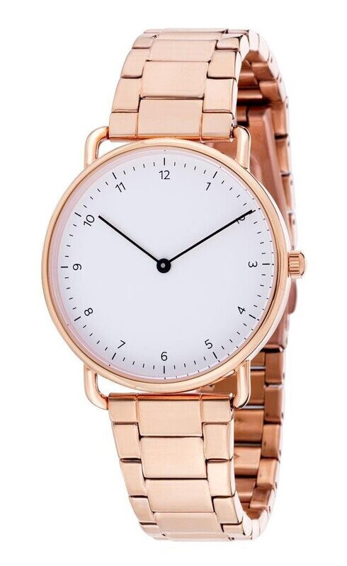 Logouhr in minimalistischem Design Ø 40mm Edelstahl