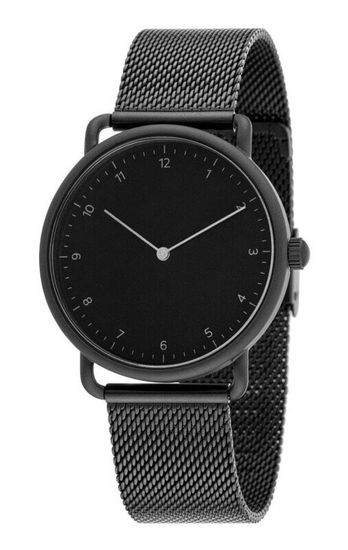 Logouhr in minimalistischem Design Ø 40mm Edelstahl