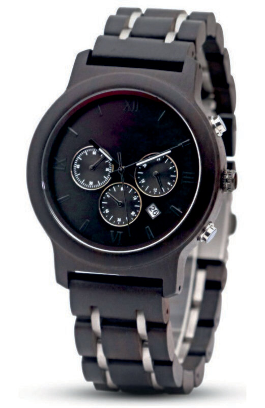 Der aktuelle Trend: Chronograph aus Holz mit Logo, Ø 45mm