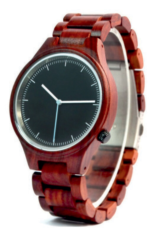 Top-aktuell: Werbeuhr aus Holz Ø 38mm