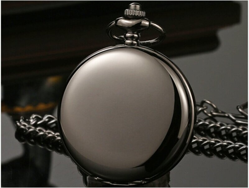 Taschenuhr mechanisch Ø 47mm Metall mit Kette