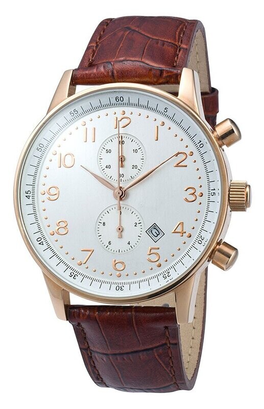 Vintage Chronograph Ø 40mm Metall Leder