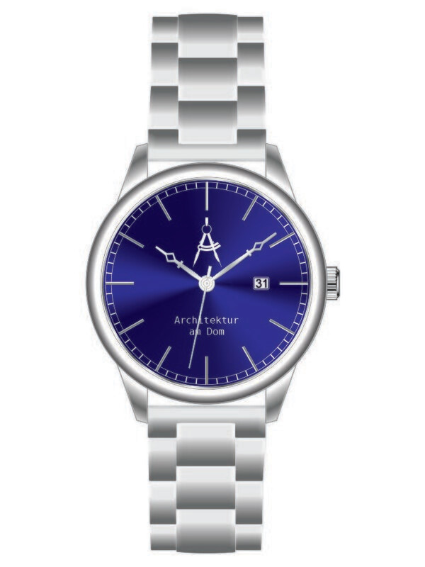 Werbeuhren Made in Germany 
Modell PILOT Ø 41mm Metall Edelstahl
