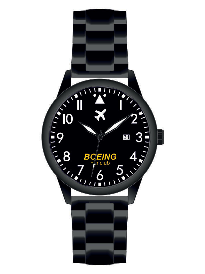 Werbeuhren Made in Germany  Modell PILOT Ø 41mm Metall Edelstahl
