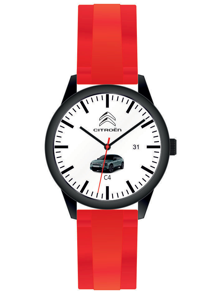 Werbeuhren Made in Germany 
Modell PILOT Ø 41mm Metall Silikon