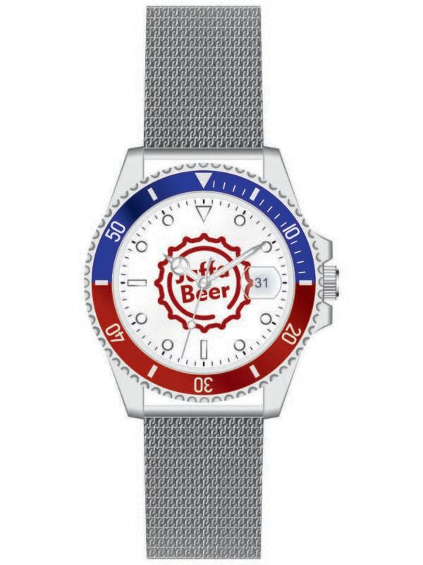 Werbeuhren Made in Germany 
Modell SPORT Ø 40mm Metall Edelstahl