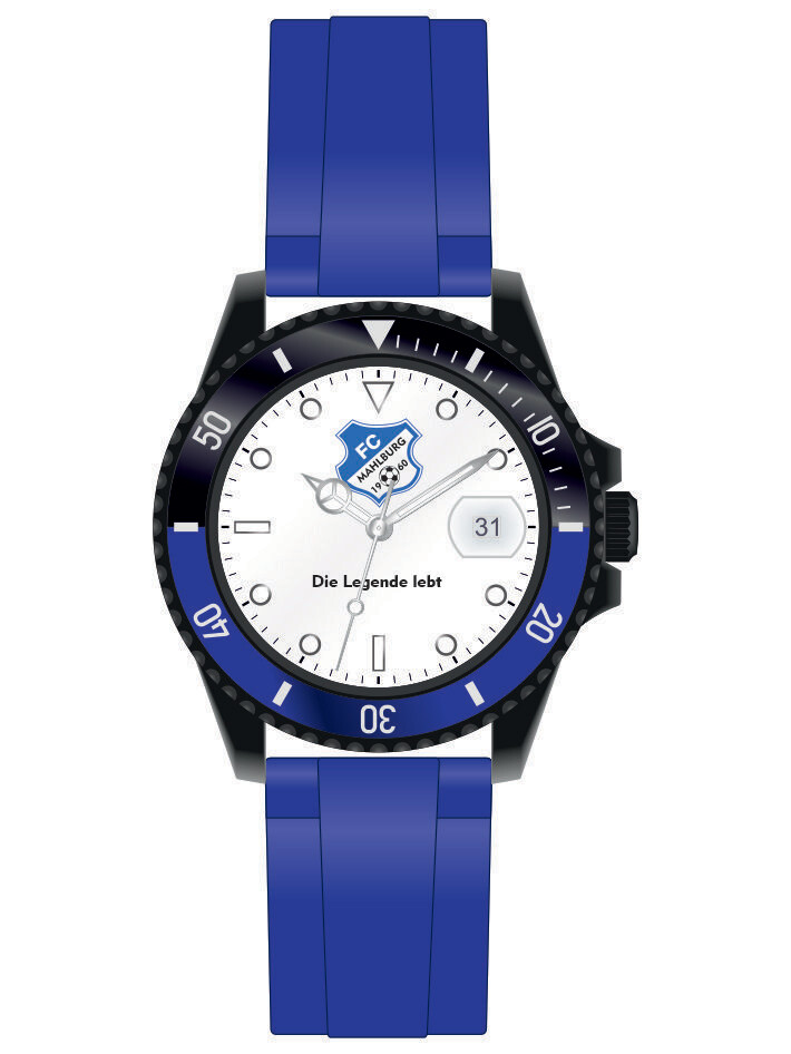 Werbeuhren Made in Germany 
Modell SPORT Ø 40mm Metall Silikon
