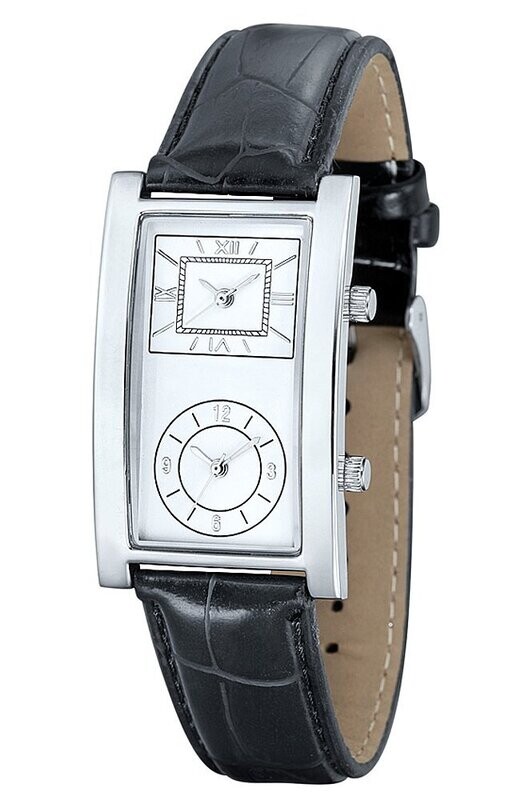 Dual-Time Werbeuhr Ø 28x47mm Metall Leder
