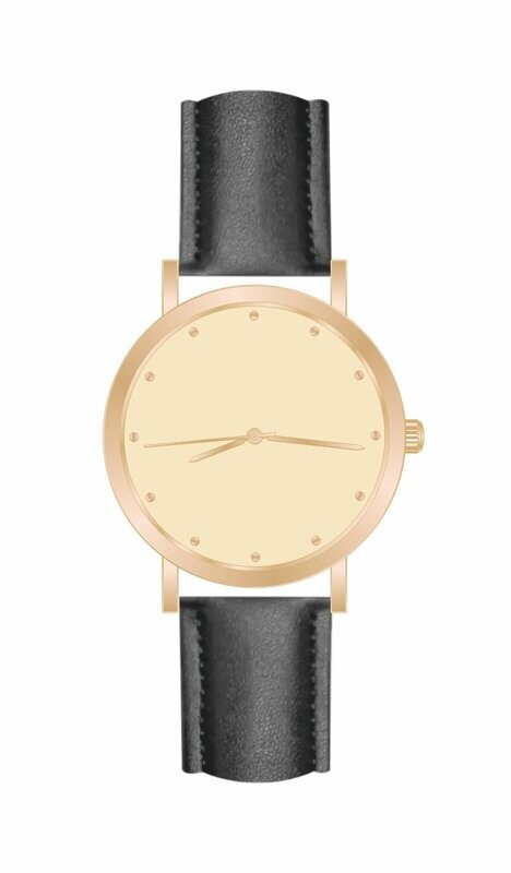 Werbeuhren Made in Germany 
Modell KLASSIK DAMEN Ø 36mm Metall Leder