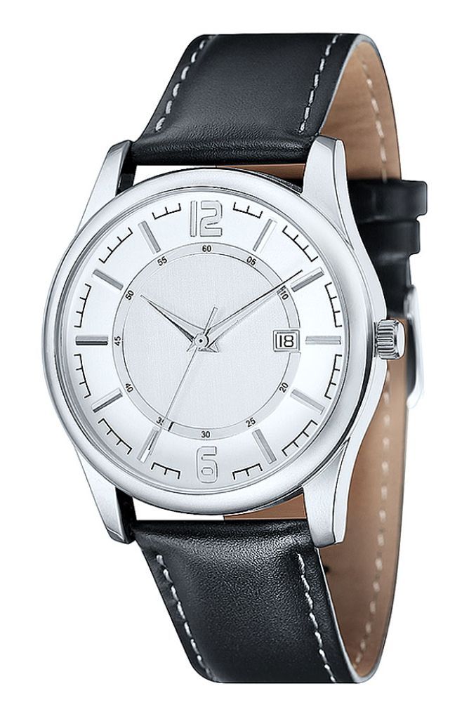 Herenuhr, Lederarmband, Wasserdicht  3ATM